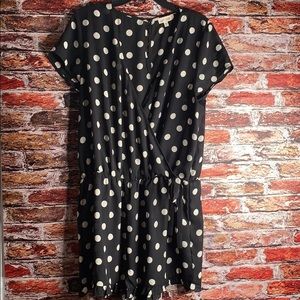 Madison Jules Black & White Polka Romper